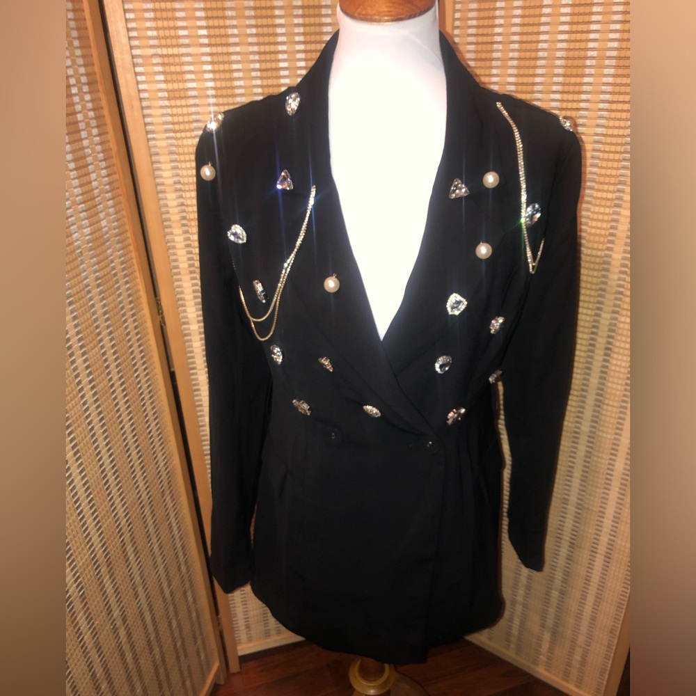 Fashion Nova Run The Show Blazer Dress - Black Size Medium